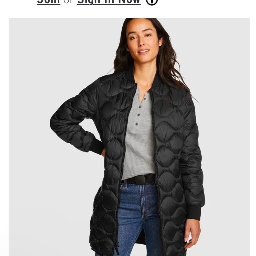 Size Medium - Black Eddie Bauer Bomber Jacket